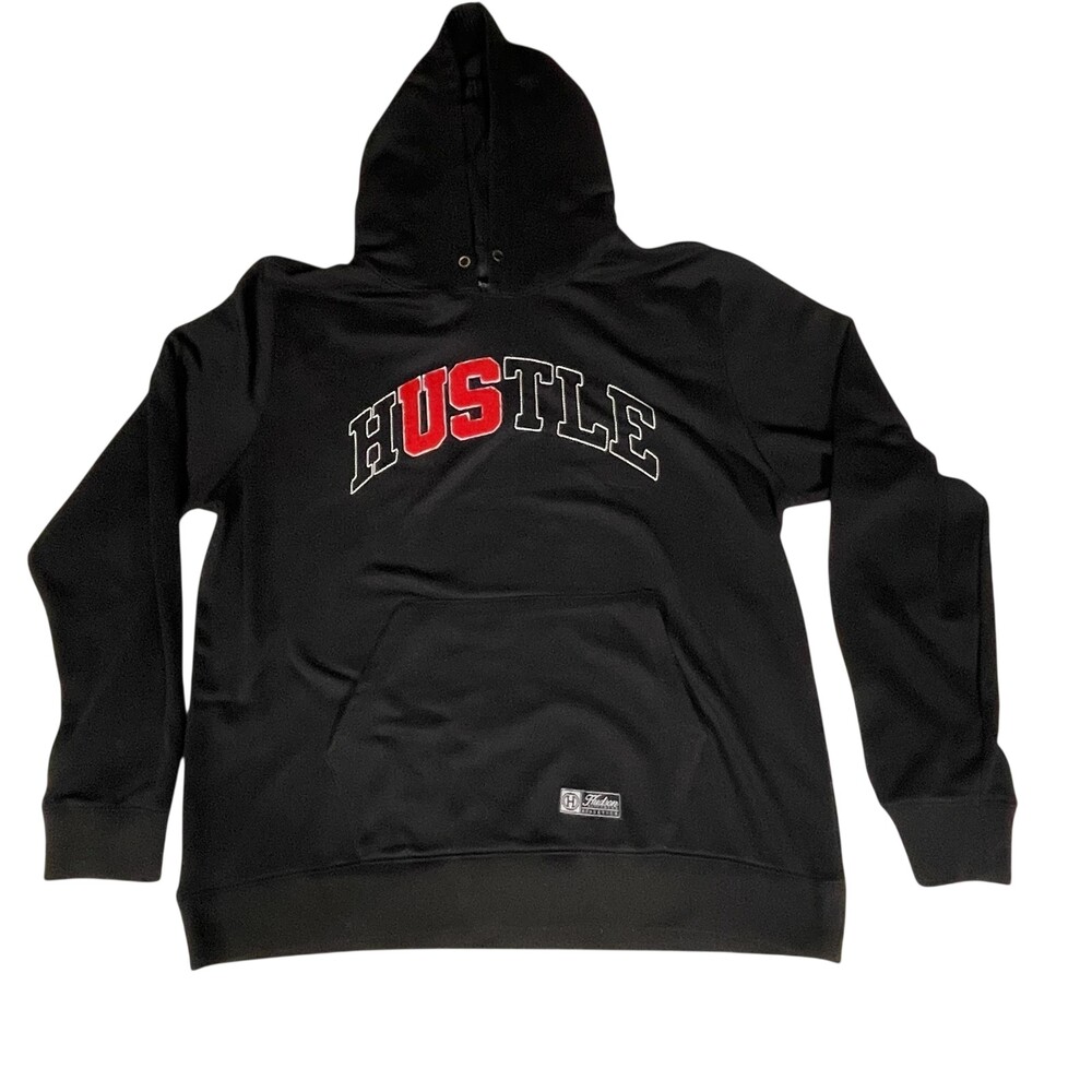 Hudson Outerwear Hustle Hoodie Mens 3XL Black Red Graphic Sweatshirt
